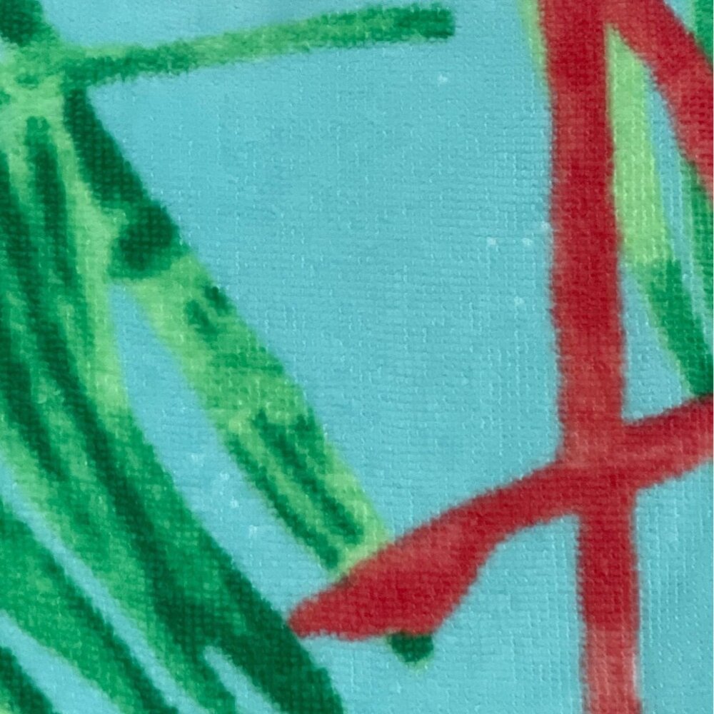 Blue Pink Flamingo Large Beach Towel Tropical Palm Leaf Pool Bath Cotton READ - Picture 8 of 16